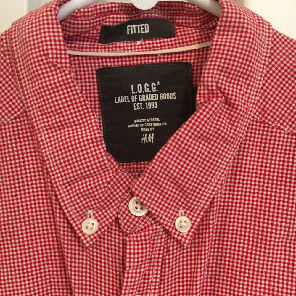 Red Checked Button Up - Picture 3 of 4